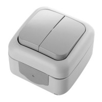ВЫКЛЮЧАТЕЛЬ VI-KO PALMIYE СЕРЫЙ 2кл НАКЛАДНОЙ IP54 (90555502)